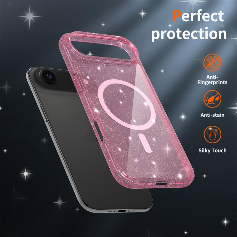 Glitter Magnetic Case for iPhone 17 - Fits iPhone 12 to 17