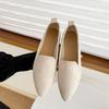 Fashion Suede Pointed Toe Flat Single Shoes Womens Work Shoes Summer Large Size Untied Casual Loafers Luxury Shoes for Women