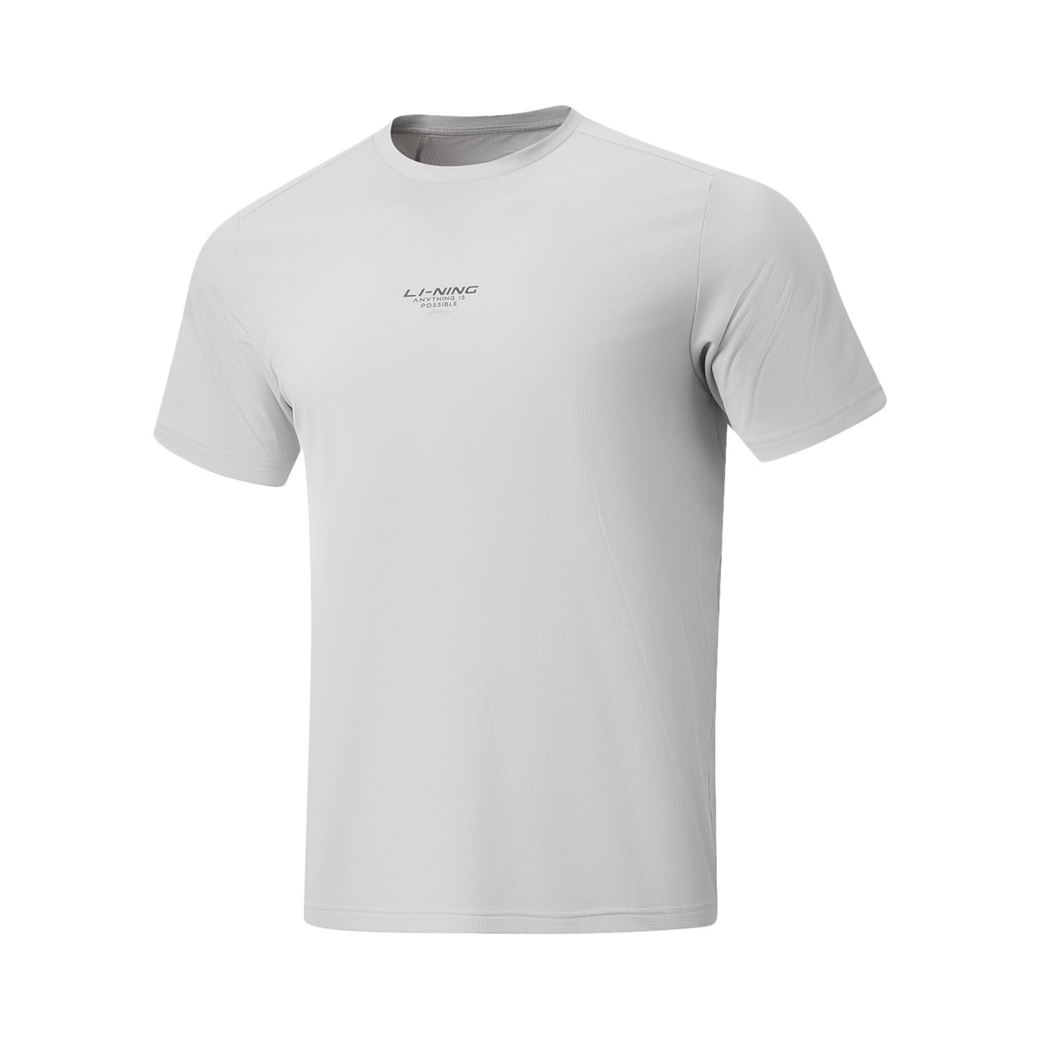 Li-Ning Soft And Versatile Simple Letter Print Short Sleeve T-Shirt Men tops ATSW321-2 S