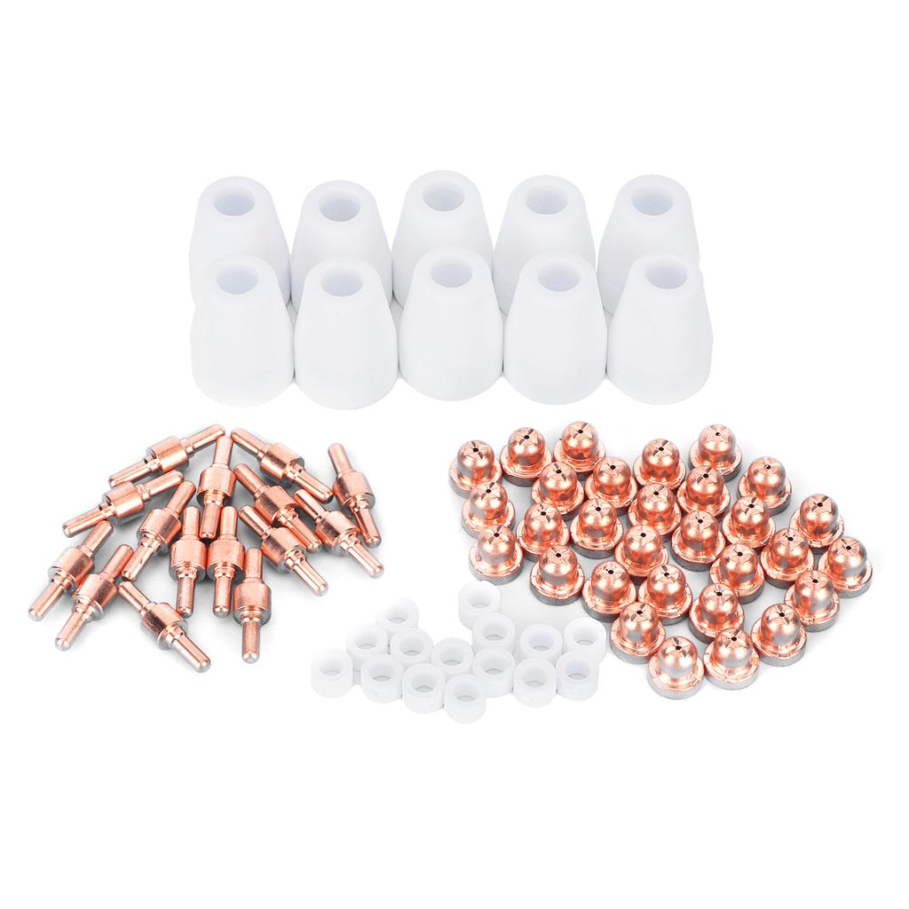 70Pcs Consumables Electrode Tips Nozzle Plasma Cutter for PT?31 LG?40 CUT40 CUT50 Cutting Torch