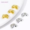 18K Gold Plated Malt-Shaped Double Hole Spacer Beads For Bracelet Making,Beads Separators,DIY Jewellery Making Accessories