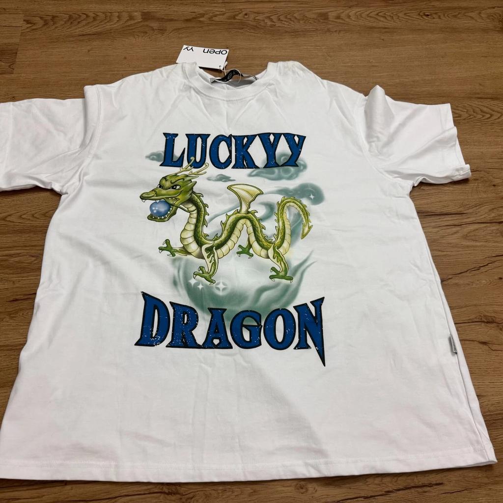 Open Yy Lucky Dragon Tshirt One Size White