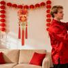2026 Chinese New Year Knot Pendant Festive Red Tassel Hanging Ornaments For Hallway And Balcony Wall Decorations