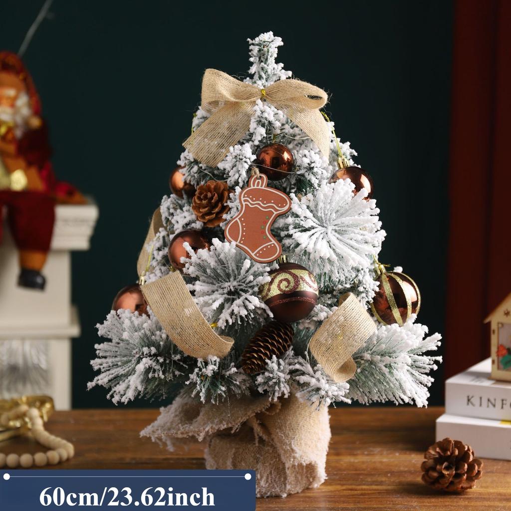 Christmas Decoration Desktop Christmas Tree Home 45CM60CM Ornament Mini Plush Tree Simulation Tree Package