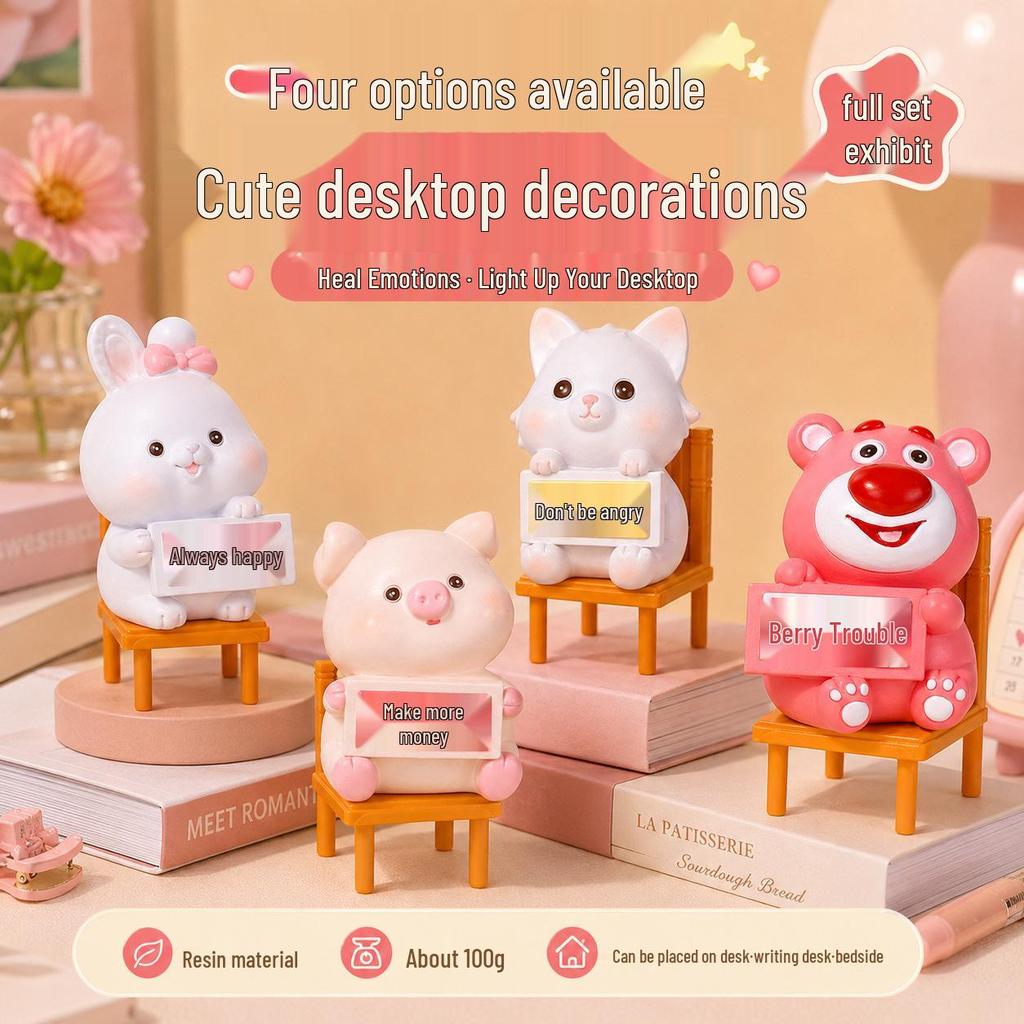 Adorable 'Don't Be Angry' Office Desk Ornament - Resin Birthday Gift