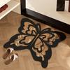 Floor Mat Butterflies Shape Water-Repellent Easy To Clean Bathroom Rug with Anti-Slip Base High-Density Diatom Ooze Bath Mat