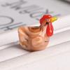 2pcs Cock Rooster Hen Shape Handmade Lampwork Glass Loose Beads For Jewelry Making Accessories DIY Crafts Findings
