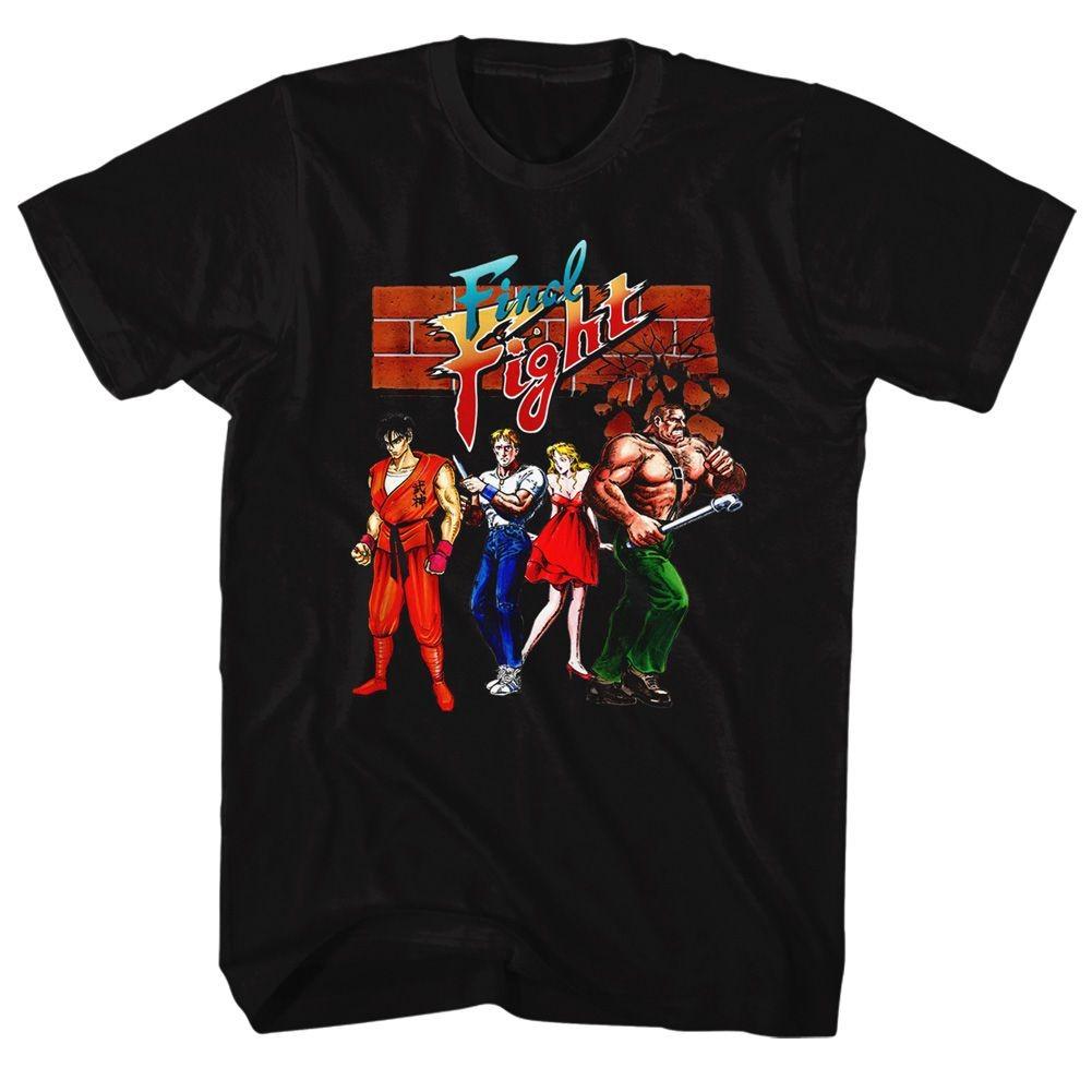 Final Fight Gang Black Gaming Shirt XL