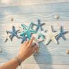 2D Flat Wooden Starfish Wall Decor Nautical Aesthetic Coastal Ocean-themed Wall Art  Beach House