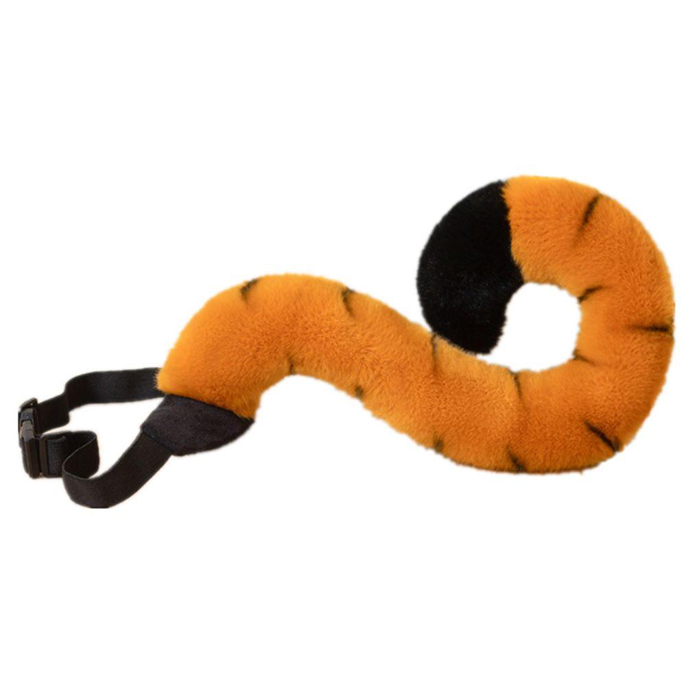 Fluffy Simulated Tiger Tail Soft Padded Hand Warmers Charm Animal Stuffed Toys For Halloween