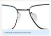 Autumn 8501 Pure Titanium Unisex Retro Square Anti-Blue Light Glasses with Myopia/Plano Lenses.