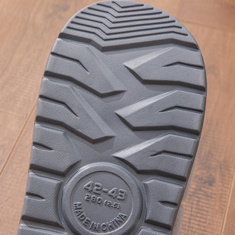 Large Downy Slippers Men's Winter Furry Sliders Man Slippers for Big Indoor Mules Shoes Male Large Fluffy Slippers Size  50 51