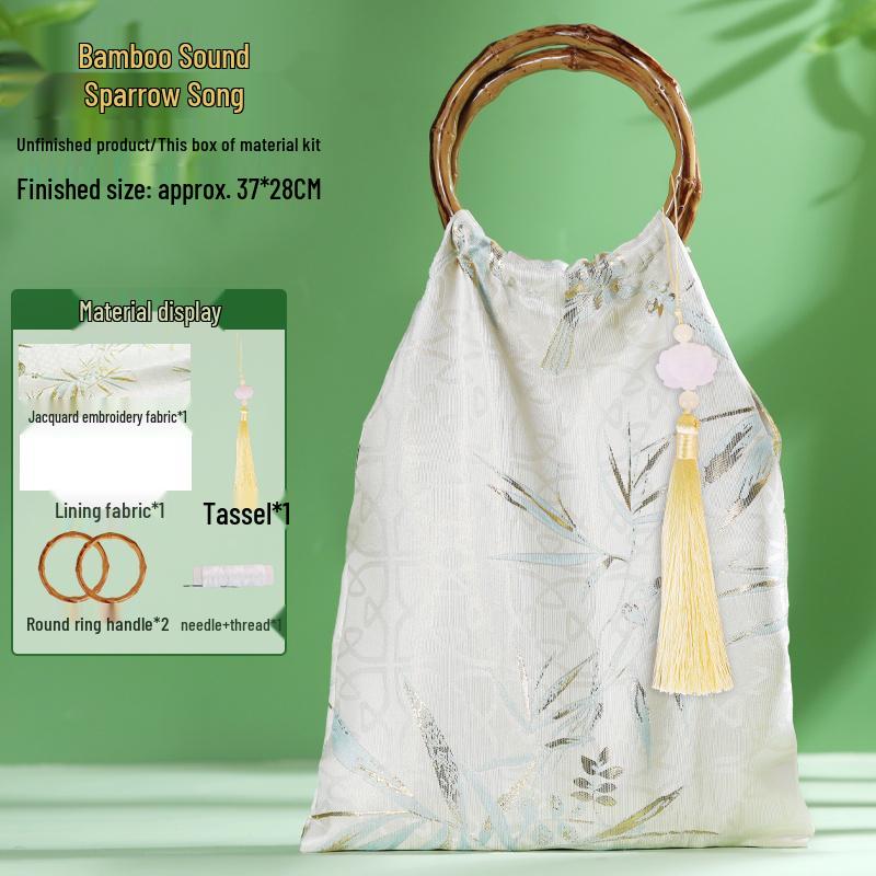 Bamboo Joint Bag DIY Kit: Handmade Chinese-Style Heritage Bag for Team Building and Salon Events