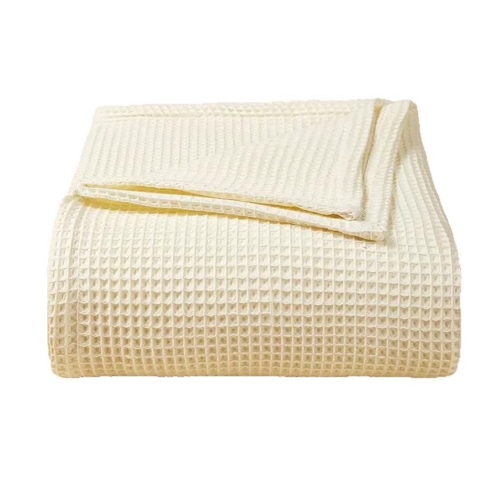 Waffle Baby Blanket Soft Thickened Newborn Quilt Multifunctional Solid Color Bath Towel Blanket
