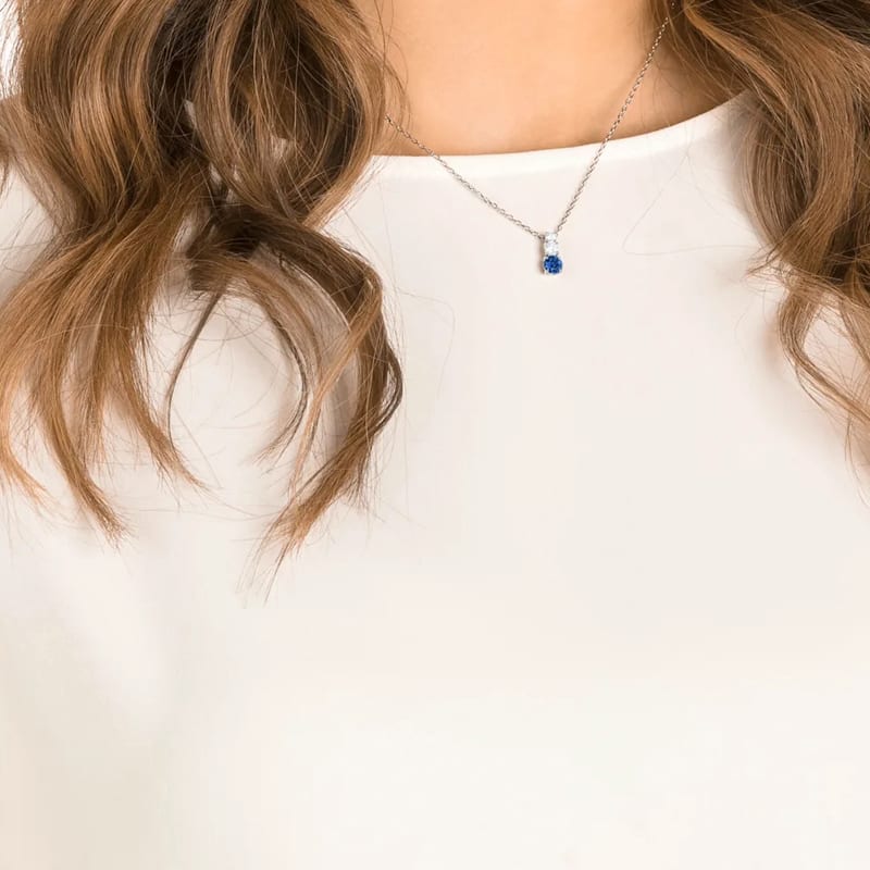 Swarovski Rhodium plated Necklaces Women's Blue 5416156