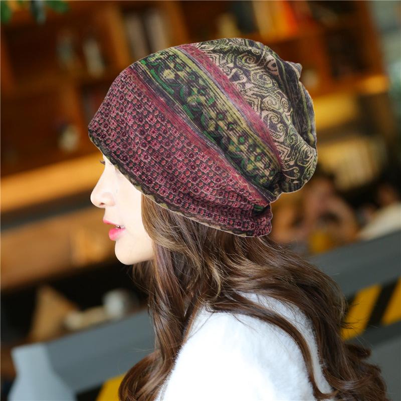 Sombreros de Mujer Primavera y Verano Sección Delgada Gorro Cubrecabeza Transpirable Calvicie Quimioterapia Gorro de Luna Turbante Sombrero para Exterior