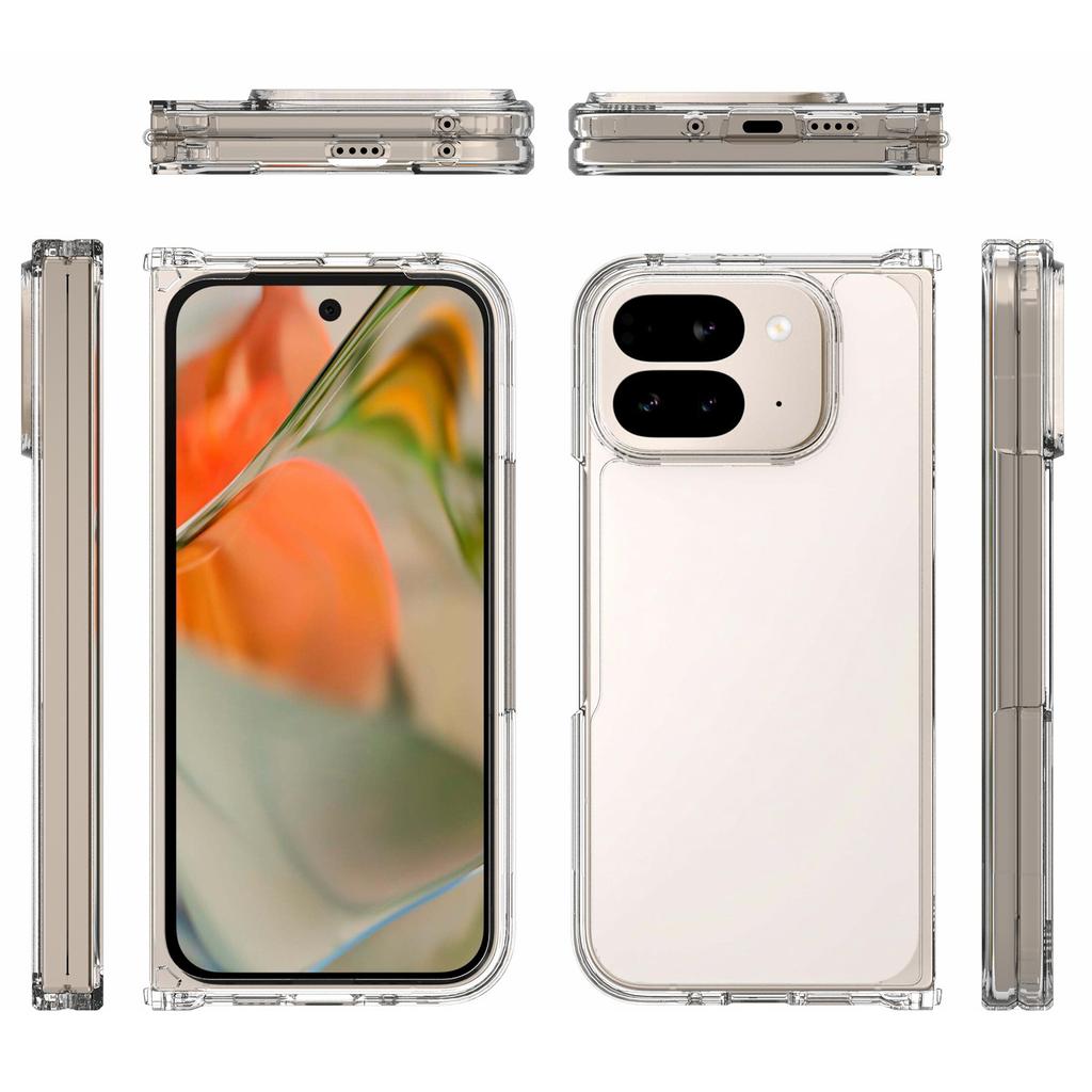 Pro Google Pixel 10 Pro Fold pouzdro TPU + akryl průhledný kryt telefonu, integrovaný design