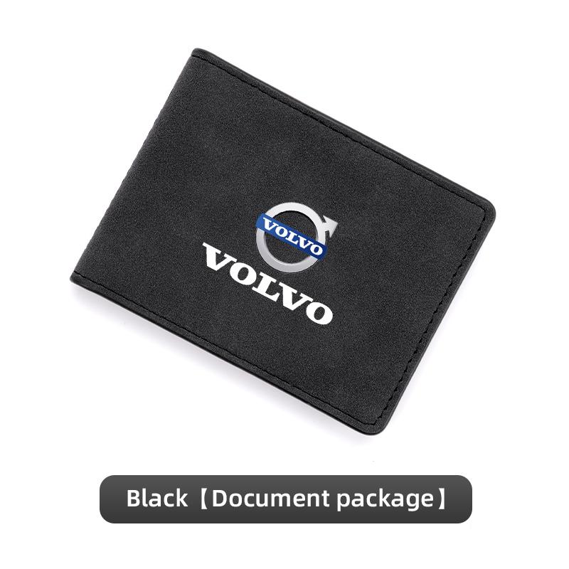 Car Driver License Suede Leather Bag Auto Driving Documents Wallet For Volvo Xc60 Xc90 V40 V60 S60 V50 V90 S80 C40 XC40 V70 XC70
