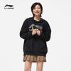 Li-Ning Logo Print Casual Terry Sweatshirt Unisex Tops Black AWDT601-1