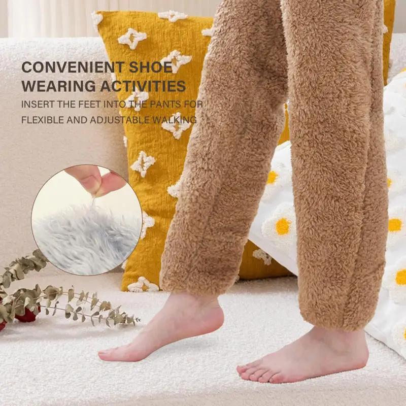 Women's Cozy Fleece Lined Over Knee Socks Soft Thermal Winter Wear for Home Lounge and Comfort for Pregnant Women Elderly