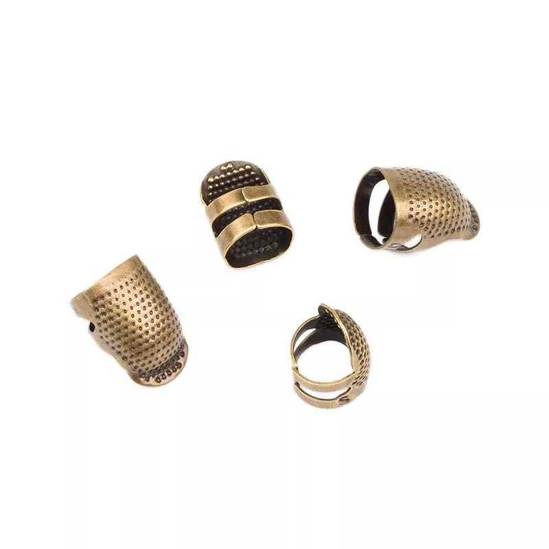 Vintage Finger Cot Thimble Holder: Hand-Sewing Protection Tool