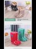 Women's Non-Slip Mid-Tube Rain Boots - Fashionable, Wear-Resistant, Waterproof Footwear for Kitchen and Outdoor Use