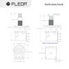 FLEOR 2pcs A250k+2pcs B250K Push-Push Guitar Pots, Short Copper Split Shaft Guitar Tone Volume Potentiometer, 18 Spline
