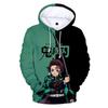 Unisex Anime-Inspired 3D Digital Print Hooded Sweatshirt Loose Fit Casual Streetwear