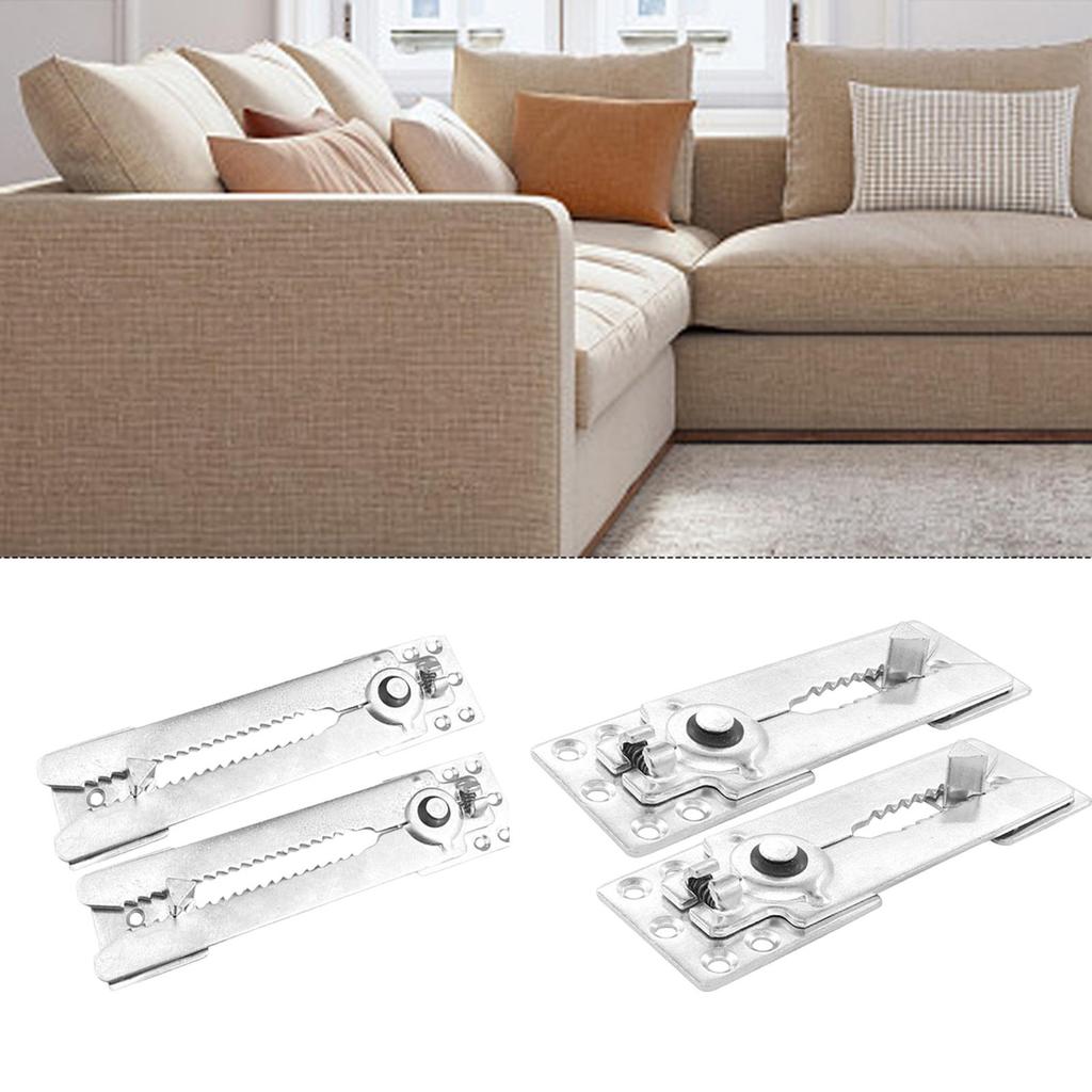 2x Sectional Lock Easy To Use Invisible Self Lock Accessories Steel Sofa Connectors