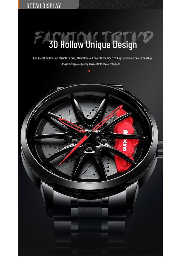 SVJ Watch RAYS-G25: Three-Dimensional Hollow Dial for Car Modification - Cultural Conceptual Mechanical Design