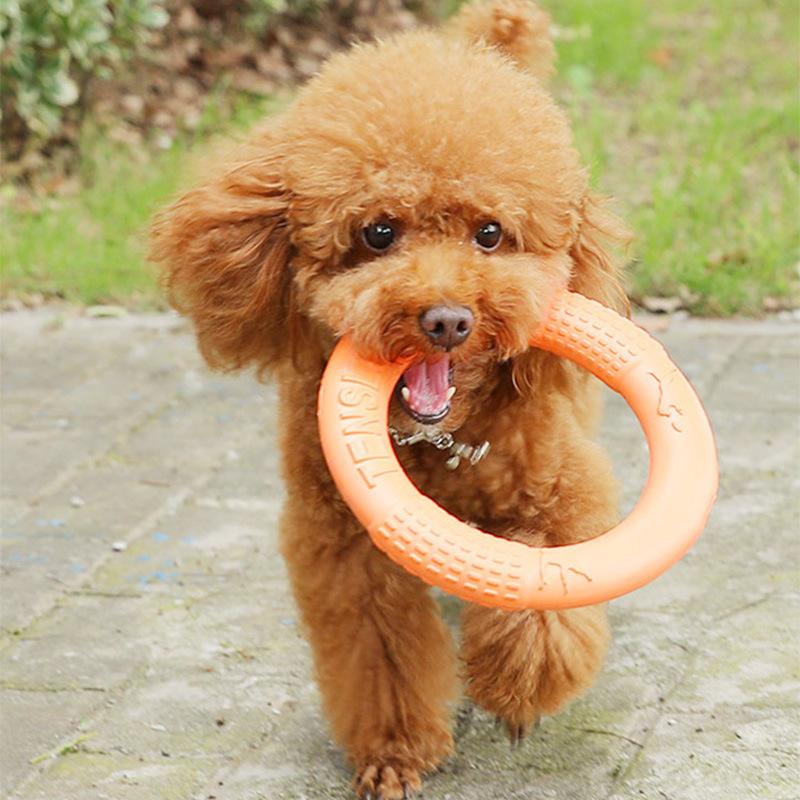 Dog Disc Toy Flying Ring Pets Flying Disc Dog Chew Toys Non-Toxic Fitness Ring Dogs Water Play Tug Toy Frisbee for Small Medium