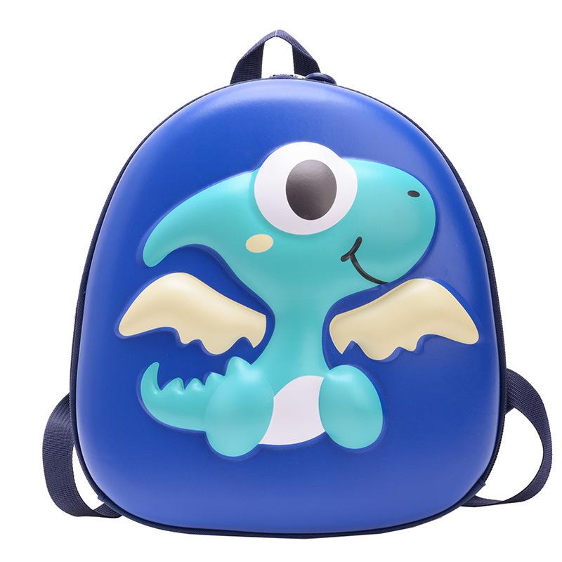 

New cartoon dinosaur eggshell bag men and women cute foreign style backpack small class school bag синій