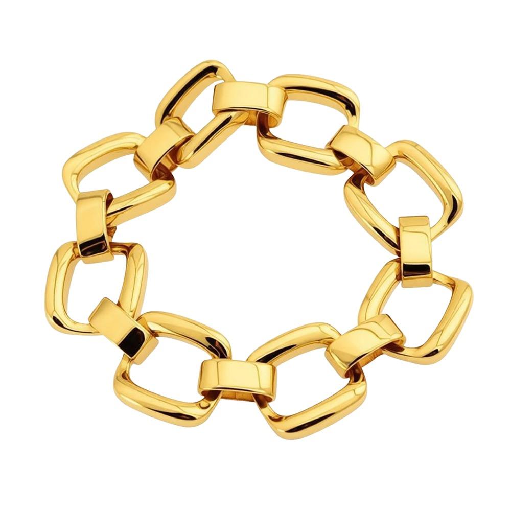 Chunky Chain Chain Bangle Geometric Hollow Hand Jewelry Fashion Statement Wristwear  Women Jewelry