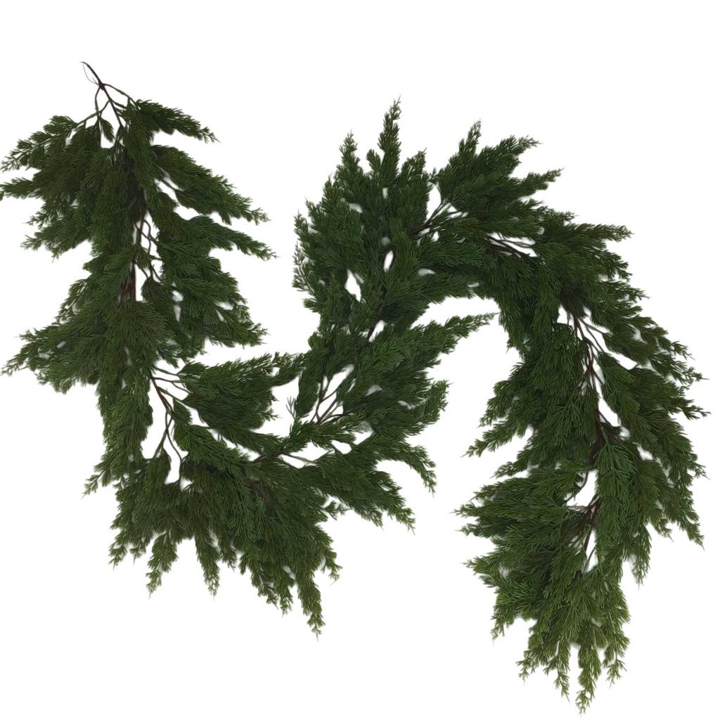 2025 Independence Day Norfolk Soft Rubber Hand-feel Pine Needles Christmas Garland
