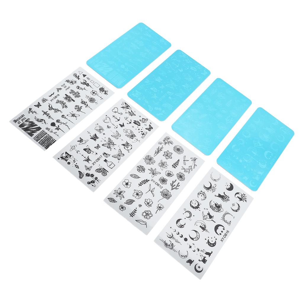 Nail Art Printed Steel Plate Multi Trend Irregular Nail Stamp Template Kit for Manicure Printing