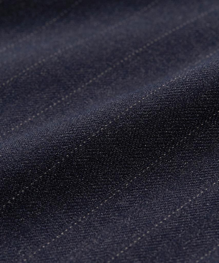 EXCONTAINER Classic One-Pleat Pinstripe Trousers (Navy)