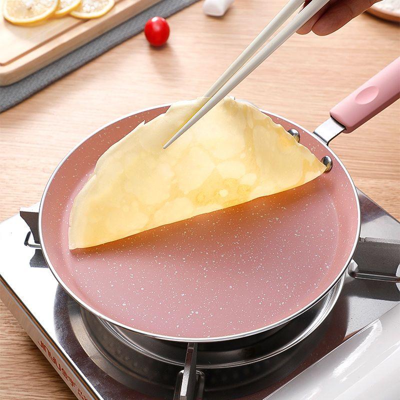 Non-Stick Frying Pan Flat Bottom Frying Pan Easy To Clean Kitchen Fried Eggs Pancake Baking for Gas Stoves and Induction Cookers