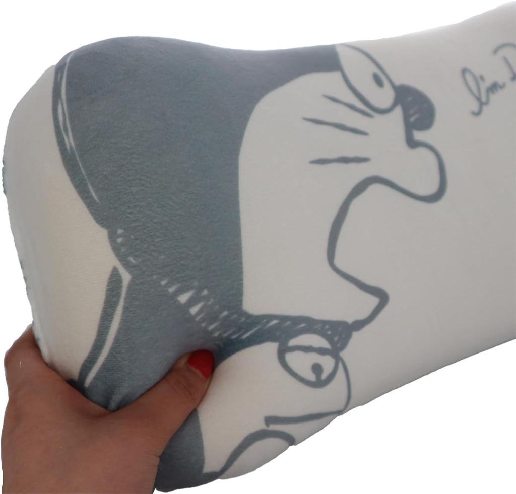 Marushin Doraemon Backrest Soft and Memory Hello Mini Perfect Gift for Birthdays and Product 2865004600 Cushion/Lumbar Pillow, Comfortable, Foam, "I'm