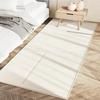 Koreanischer cremefarbener Nachttischteppich für das Schlafzimmer, kurzfloriger Teppich für Sofa, Couchtisch, Wohnzimmer, Fußmatte