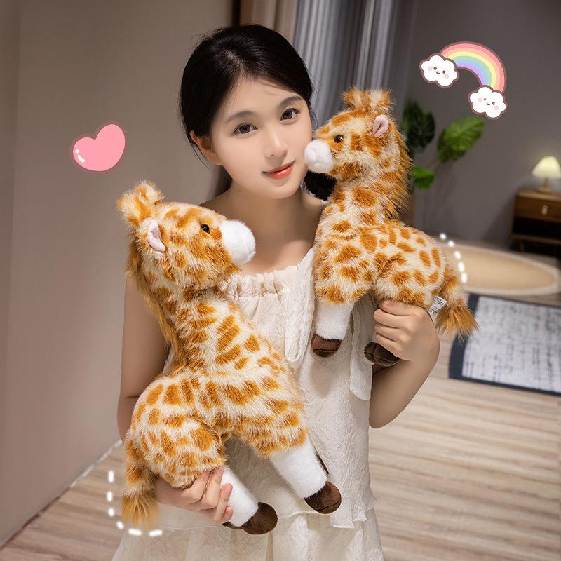 New Simulated Giraffe Doll Cute Deer Plush Toy Doll Children's Companion Pillow Doll