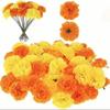 Portable Marigold Artificial Flowers Home DIY Craft Multifunctional Marigold Flower Head Party Decor