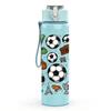 1PC Mixed Soccer Ball Seamless Print 750ml Color Plastic Sports Water Bottle Leakproof Flip Straw Lid Suitable for Sports Office Home Use