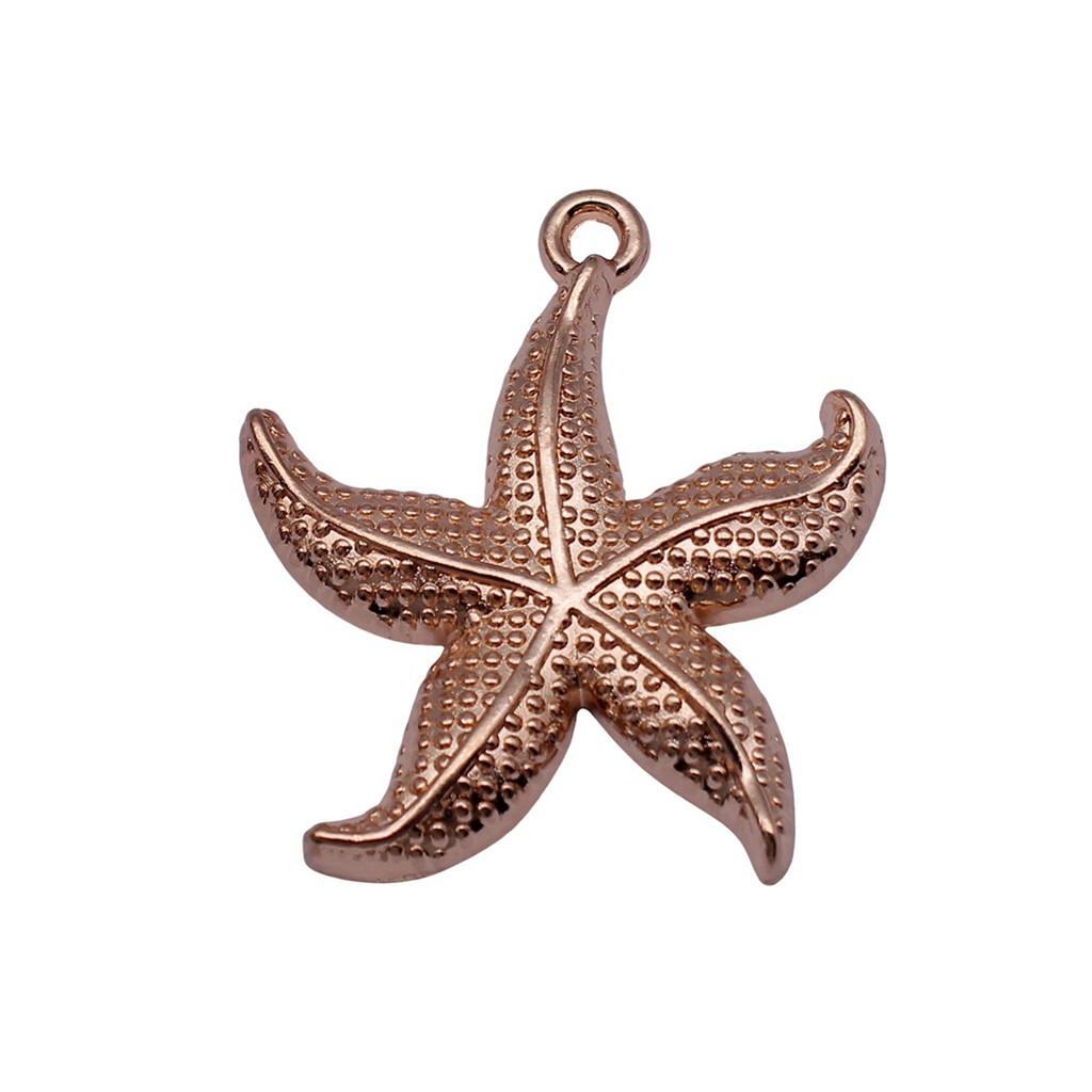 Starfish Charms Multi Color Metal Pendants For Beach Themed DIY Jewelry Accessories
