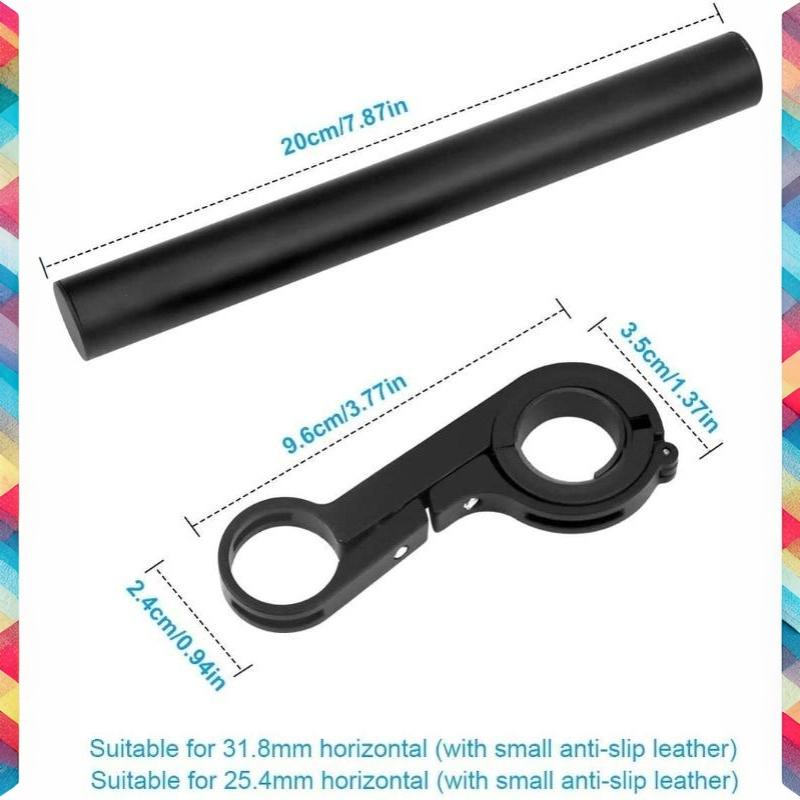 Bike Handlebar Extender Bike Extension Bar Double Clamp Aluminum Alloy Holder Bracket Bicycle