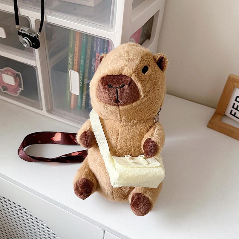Capybara Bag Plush Cartoon Wear Clothes Skew Bag Girl Children Holiday Gift Doll