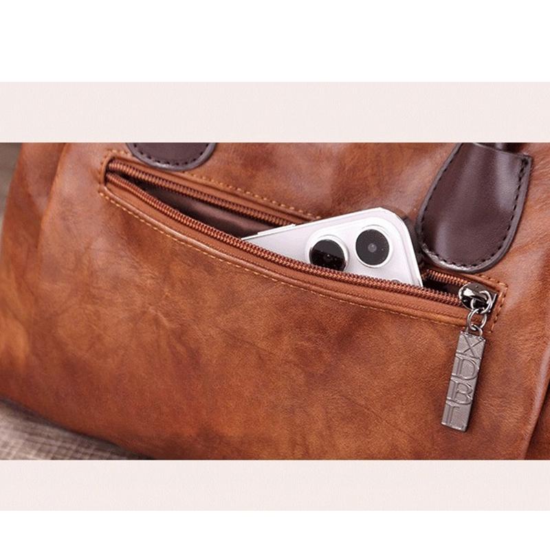 Borse a Spalla a Tracolla Stile Cinese Vintage per Donna Borse Tote con Stampa a Goffratura Grande Capacità Multitasche Borse Morbide