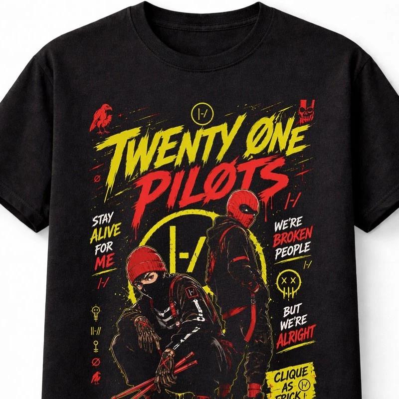 Twenty One Pilots Clique Band Music Graphic Unisex TShirt S