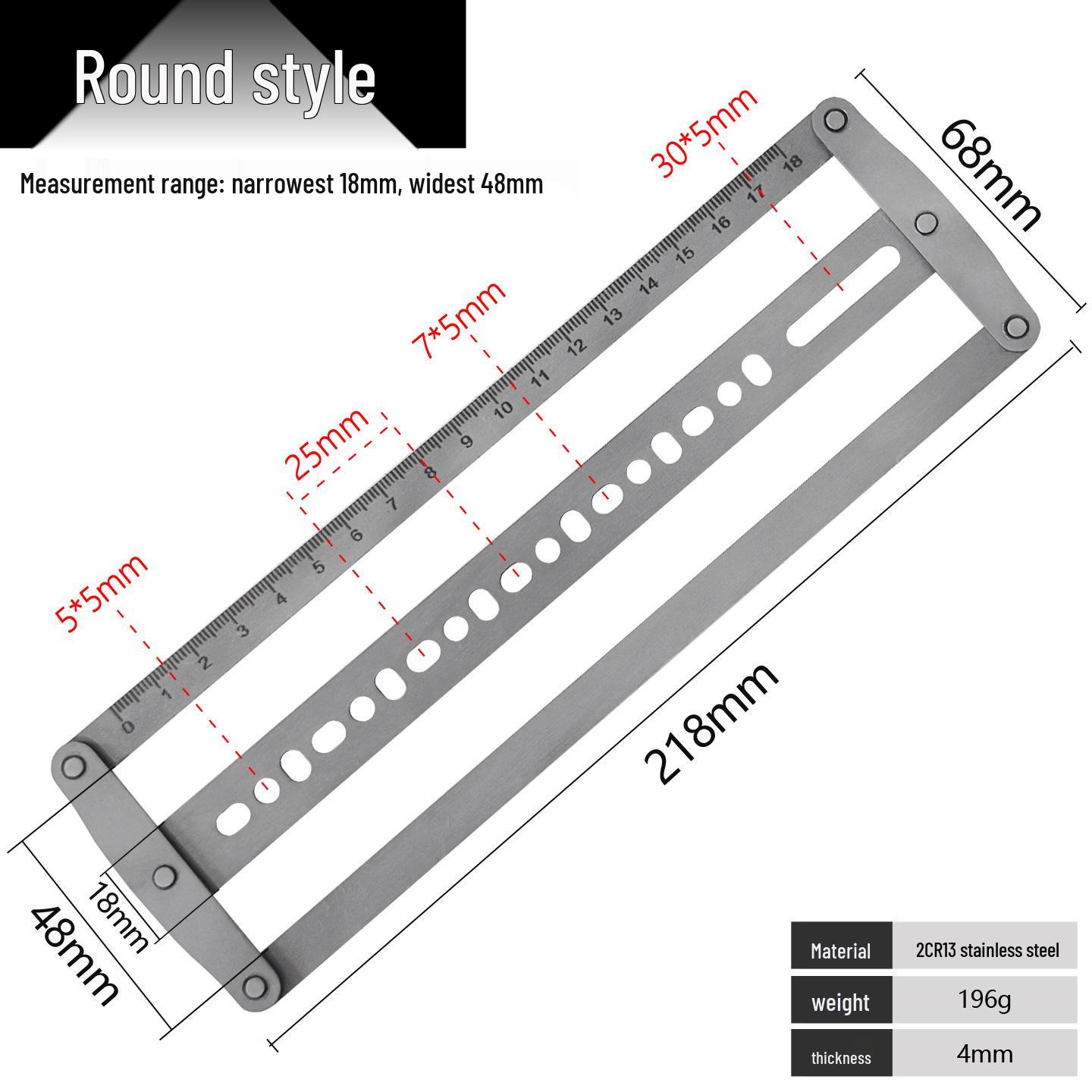 Belt Strap Centering Ruler: Stainless Steel Template for DIY Punching and Spotting