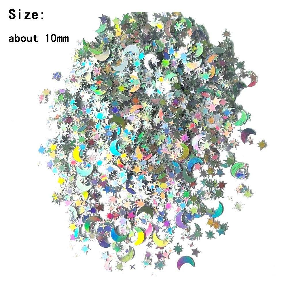 Paper Star Moon Table Confetti Gold Silver Party Decoration Colorful Foil Sequin Scatter
