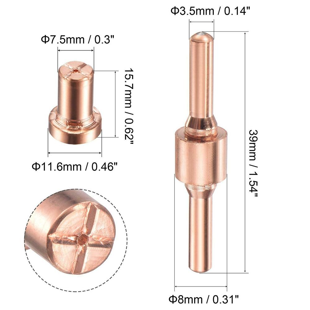 Electrodes Nozzles Plasma Cutter 30 Pcs Accessories Copper&ceramic